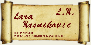 Lara Masniković vizit kartica